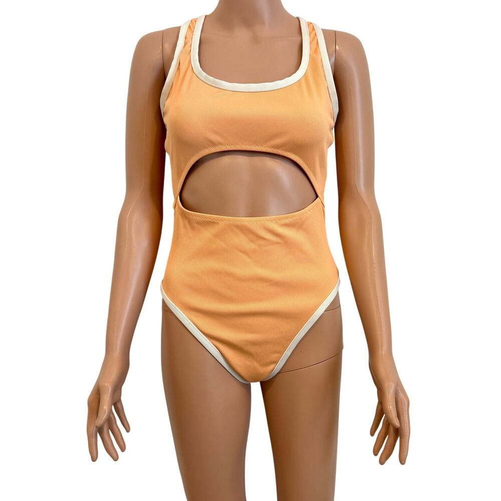 Madewell small Second Wave cutout ribbed one piece swimsuit SW2 3456